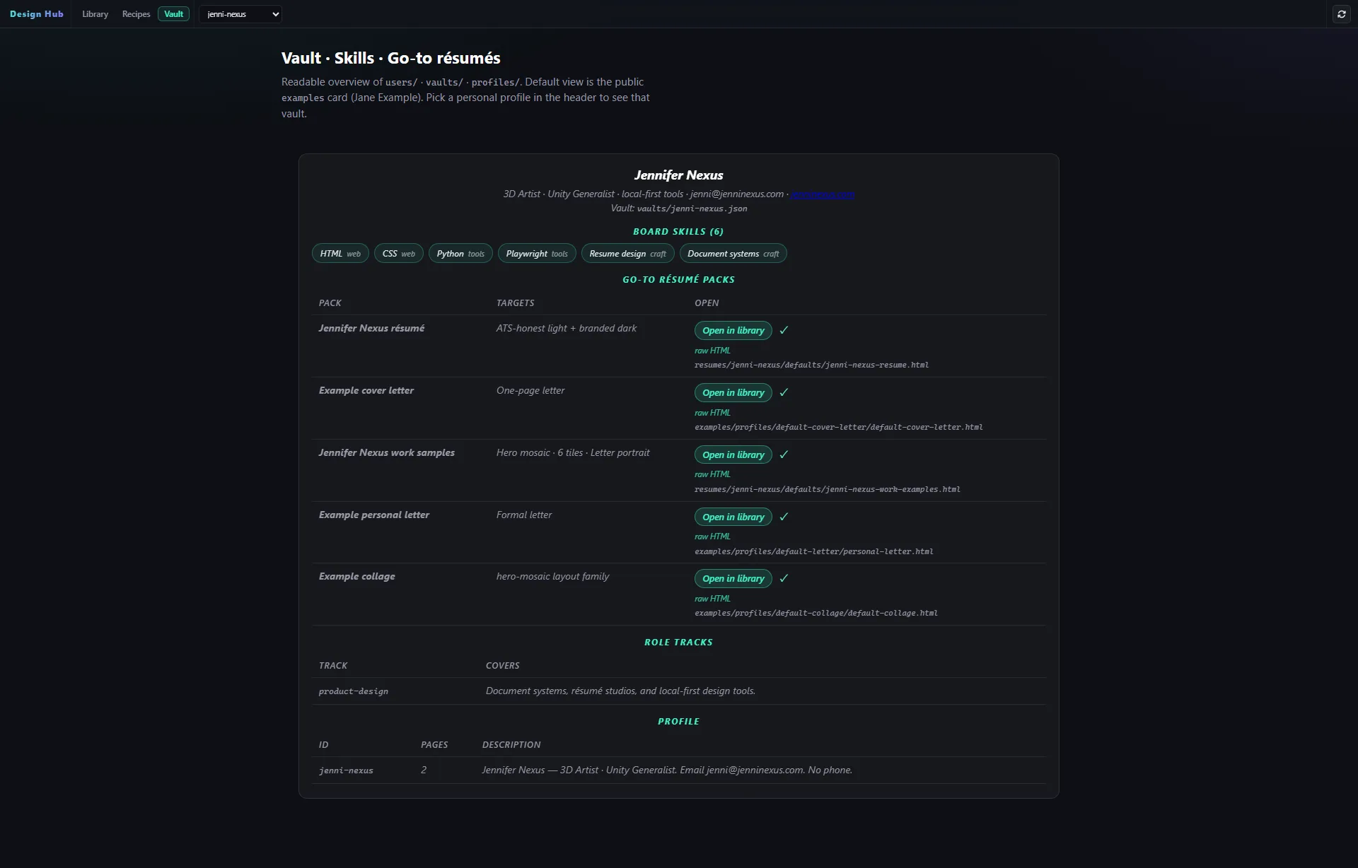 Vault card — claims stay on disk, not in a cloud form